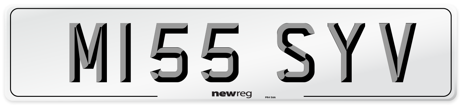 M155 SYV Number Plate from New Reg